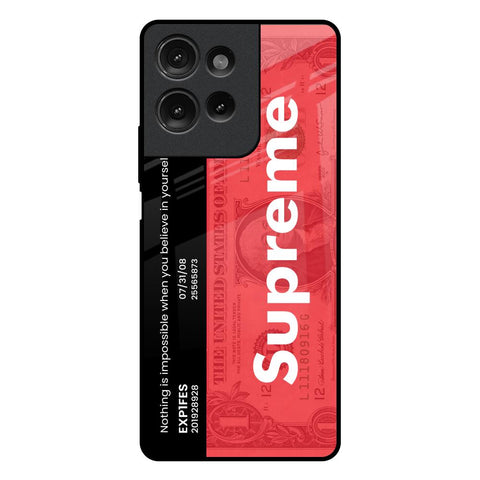Supreme Ticket Motorola G75 5G Glass Back Cover Online