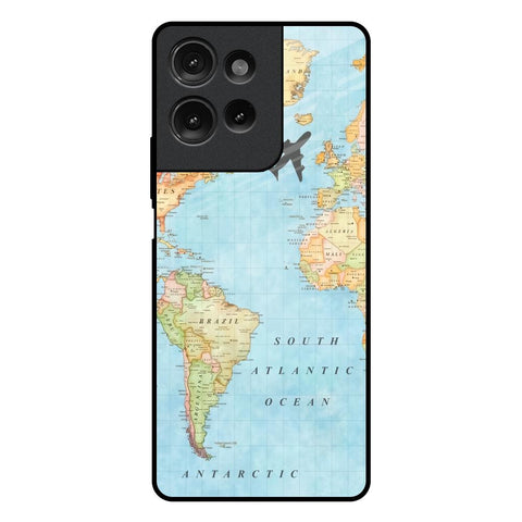 Travel Map Motorola G75 5G Glass Back Cover Online
