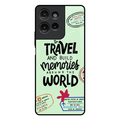 Travel Stamps Motorola G75 5G Glass Back Cover Online