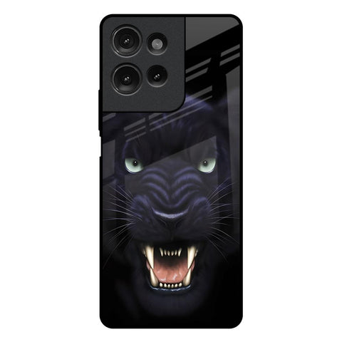 Angry Black Tiger Motorola G75 5G Glass Back Cover Online