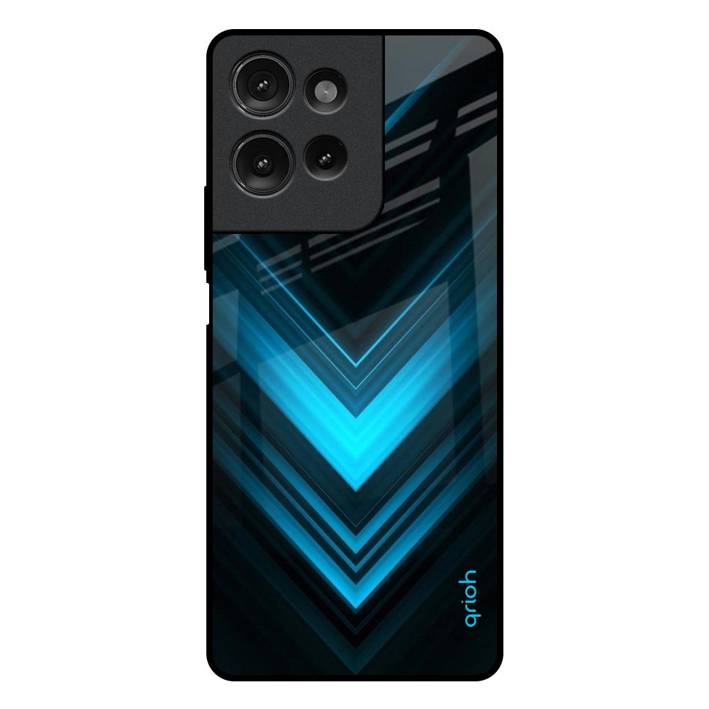 Vertical Blue Arrow Motorola G75 5G Glass Back Cover Online