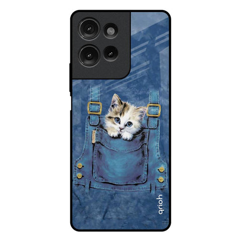Kitty In Pocket Motorola G75 5G Glass Back Cover Online