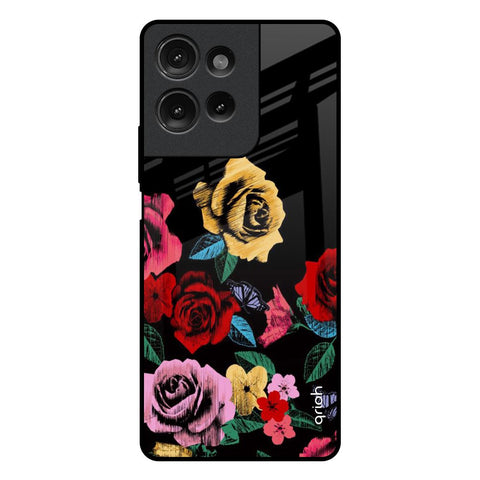 Floral Decorative Motorola G75 5G Glass Back Cover Online