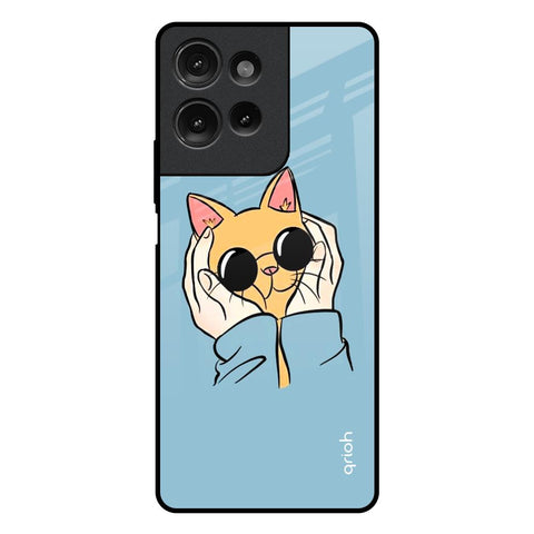 Adorable Cute Kitty Motorola G75 5G Glass Back Cover Online