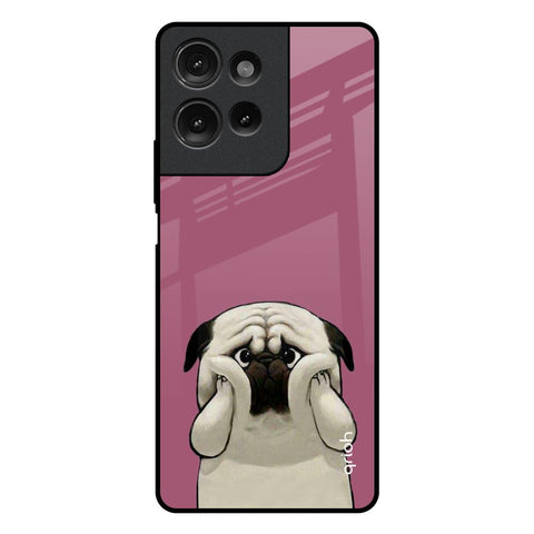 Funny Pug Face Motorola G75 5G Glass Back Cover Online