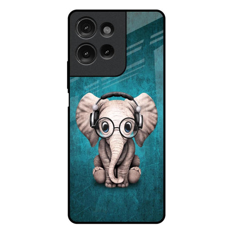 Adorable Baby Elephant Motorola G75 5G Glass Back Cover Online