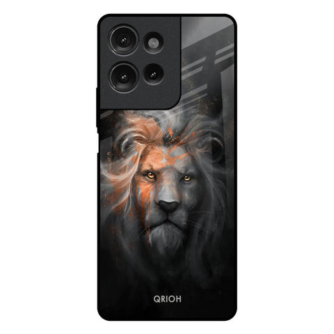Devil Lion Motorola G75 5G Glass Back Cover Online