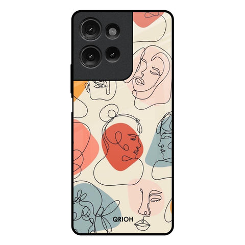 Abstract Faces Motorola G75 5G Glass Back Cover Online