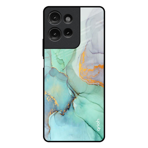 Green Marble Motorola G75 5G Glass Back Cover Online