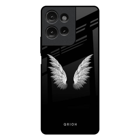 White Angel Wings Motorola G75 5G Glass Back Cover Online