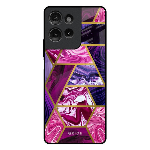 Electroplated Geometric Marble Motorola G75 5G Glass Back Cover Online