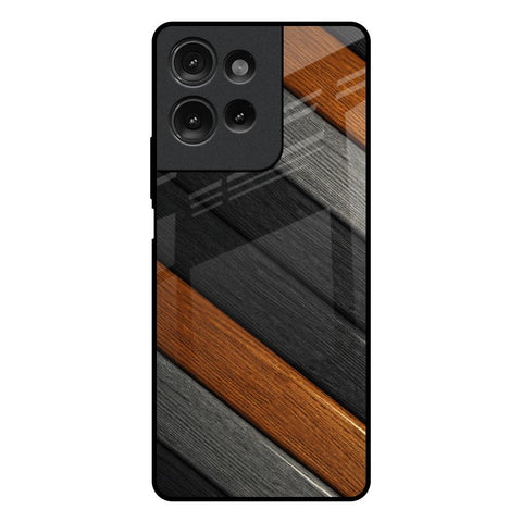 Tri Color Wood Motorola G75 5G Glass Back Cover Online
