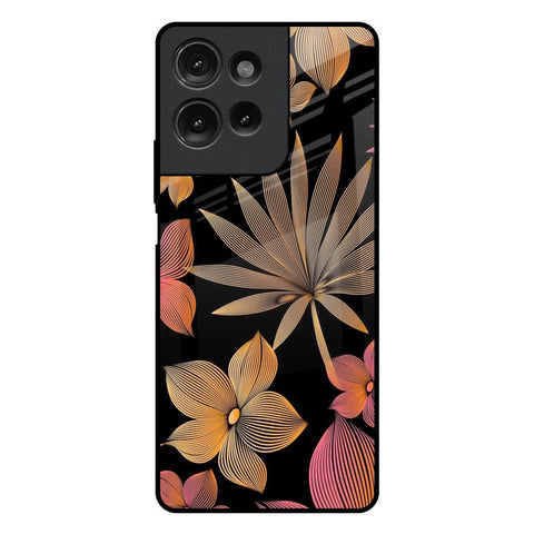 Lines Pattern Flowers Motorola G75 5G Glass Back Cover Online