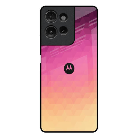Geometric Pink Diamond Motorola G75 5G Glass Back Cover Online