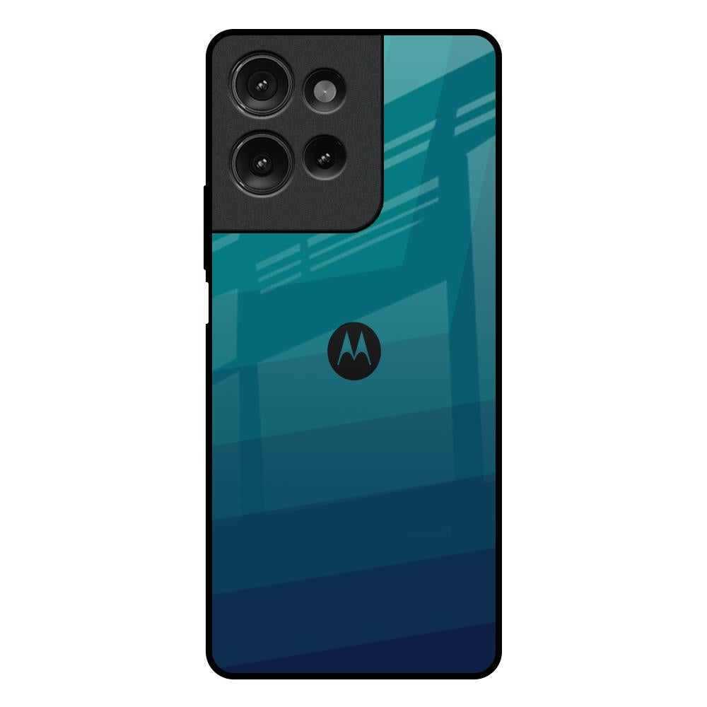 Green Triangle Pattern Motorola G75 5G Glass Back Cover Online