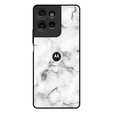 Satin White Marble Motorola G75 5G Glass Back Cover Online