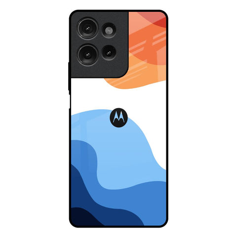 Wavy Color Pattern Motorola G75 5G Glass Back Cover Online