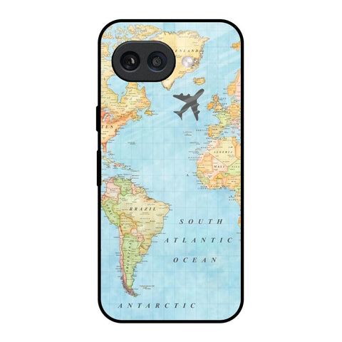 Travel Map Google Pixel 9A Glass Back Cover Online