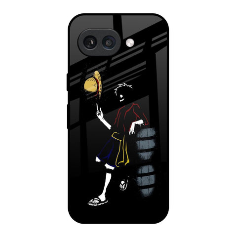 Luffy Line Art Google Pixel 9A Glass Back Cover Online