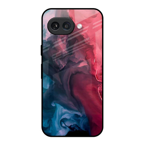 Blue & Red Smoke Google Pixel 9A Glass Back Cover Online