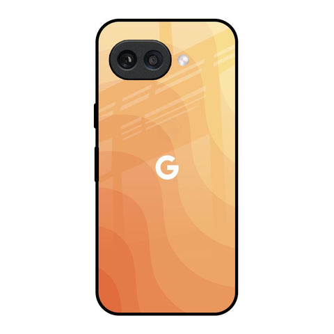 Orange Curve Pattern Google Pixel 9A Glass Back Cover Online