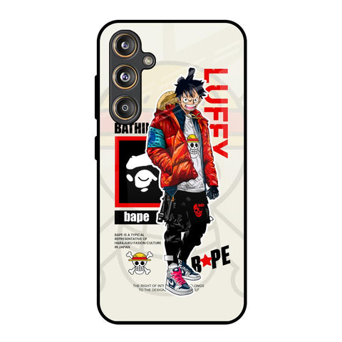 Bape Luffy Samsung Galaxy M55s Glass Back Cover Online