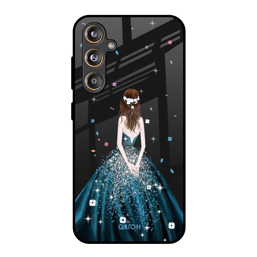 Queen Of Fashion Samsung Galaxy M55s Glass Back Cover Online