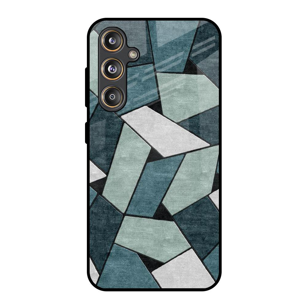 Abstact Tiles Samsung Galaxy M55s Glass Back Cover Online