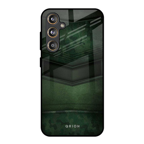 Green Leather Samsung Galaxy M55s Glass Back Cover Online