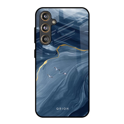 Deep Ocean Marble Samsung Galaxy M55s Glass Back Cover Online