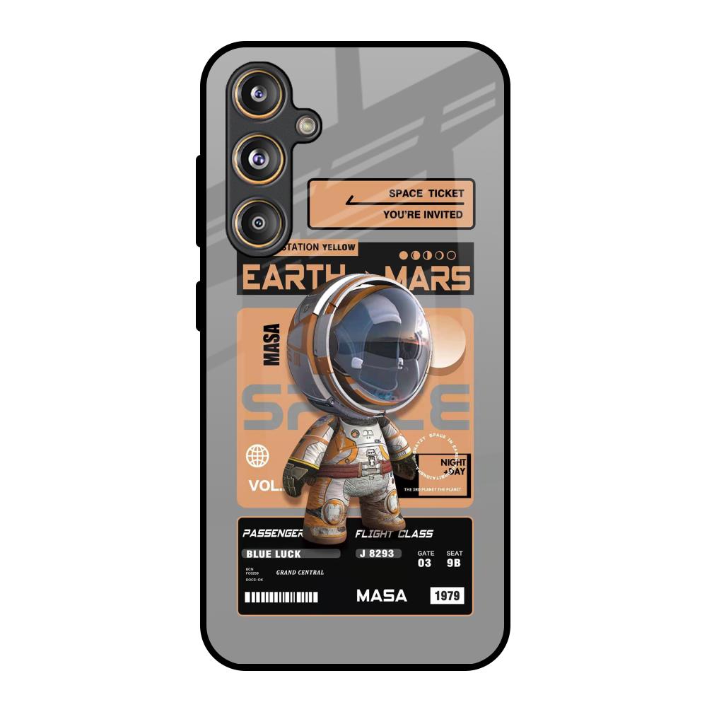 Space Ticket Samsung Galaxy M55s Glass Back Cover Online