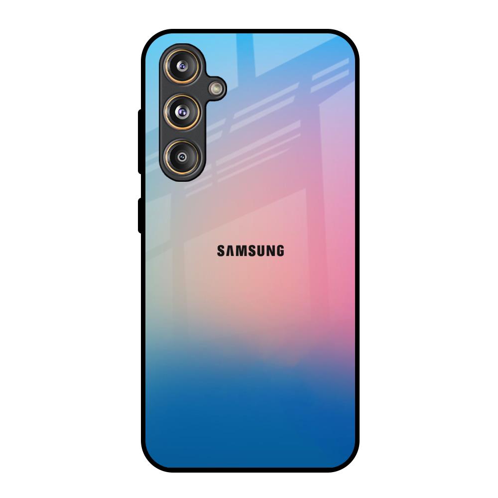 Blue & Pink Ombre Samsung Galaxy M55s Glass Back Cover Online