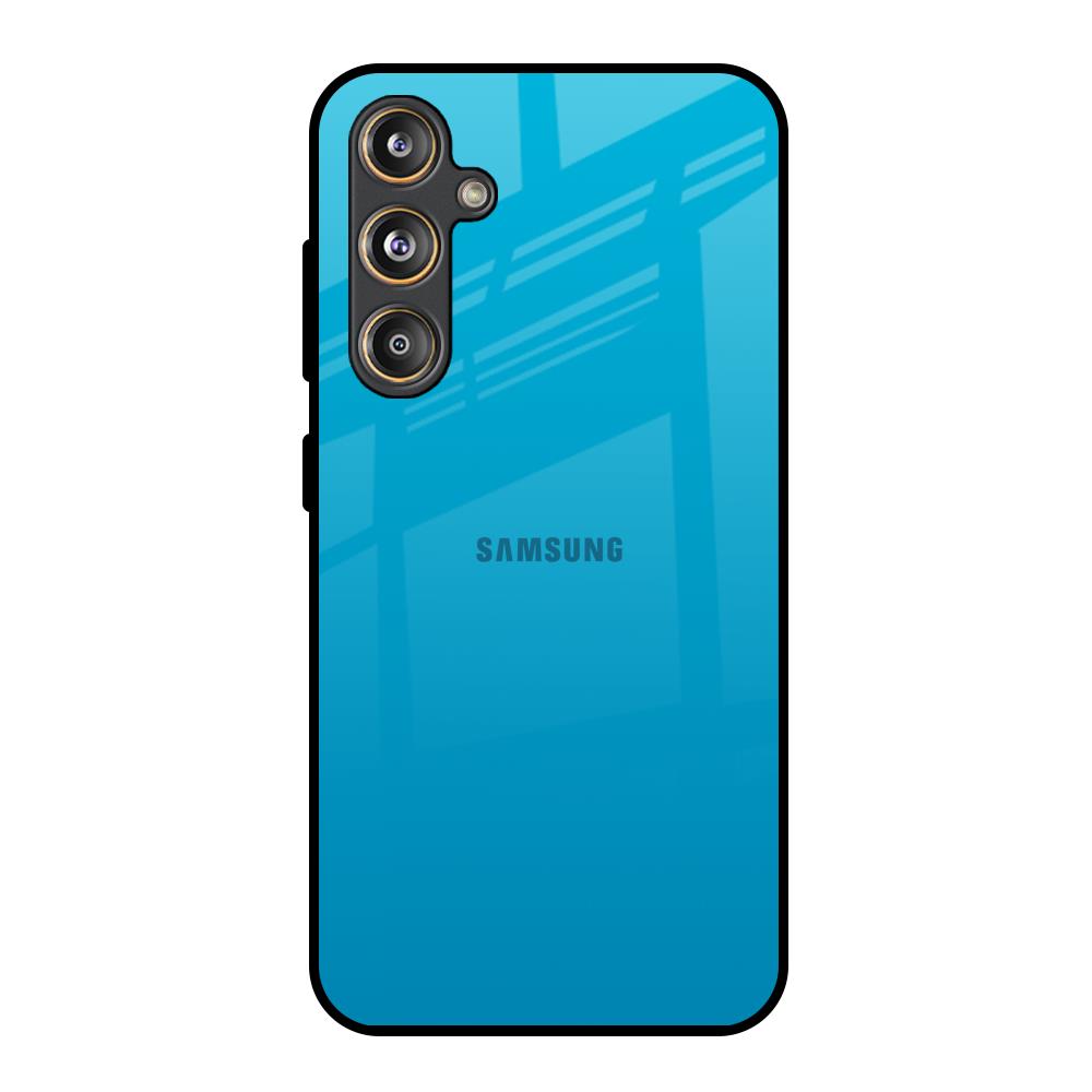 Blue Aqua Samsung Galaxy M55s Glass Back Cover Online