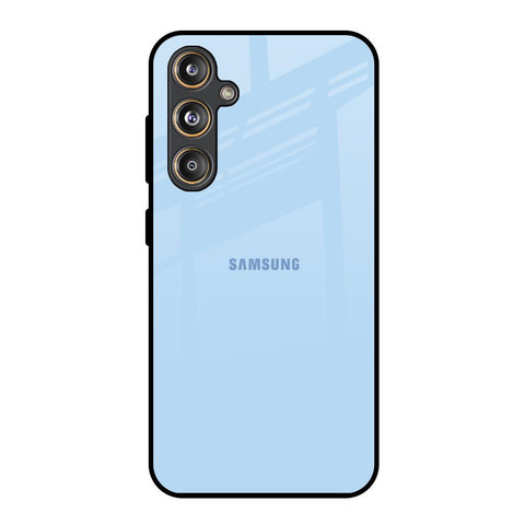 Pastel Sky Blue Samsung Galaxy M55s Glass Back Cover Online