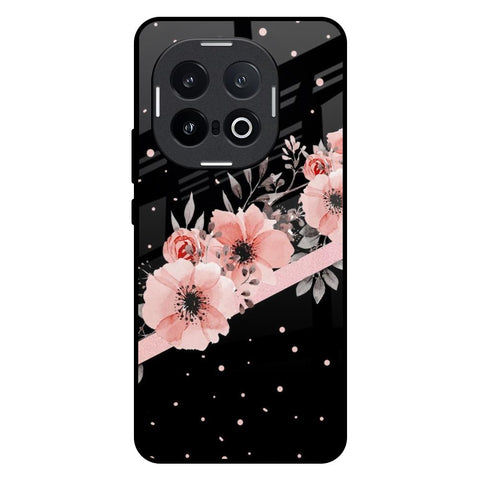 Floral Black Band IQOO 13 5G Glass Back Cover Online