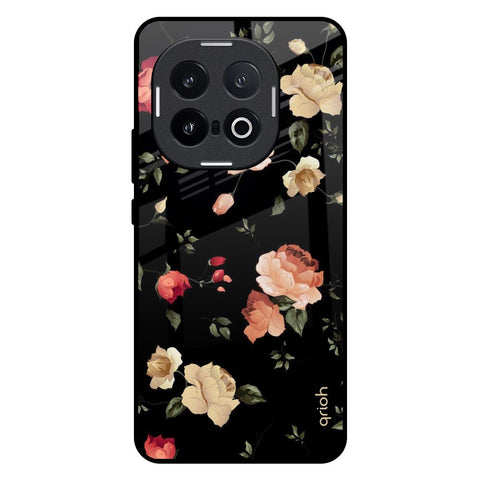 Black Spring Floral IQOO 13 5G Glass Back Cover Online