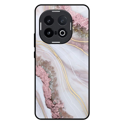 Pink & Gold Gllitter Marble IQOO 13 5G Glass Back Cover Online