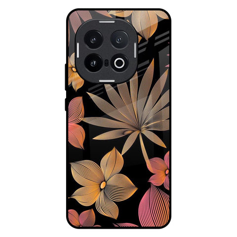 Lines Pattern Flowers IQOO 13 5G Glass Back Cover Online