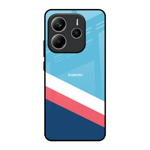 Pink & White Stripes Redmi Note 14 5G Glass Back Cover Online