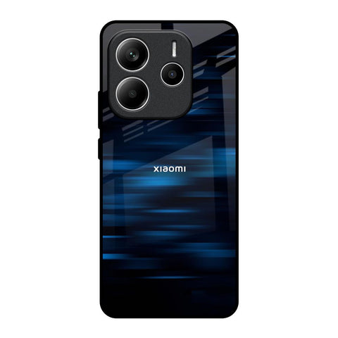 Blue Rough Abstract Redmi Note 14 5G Glass Back Cover Online