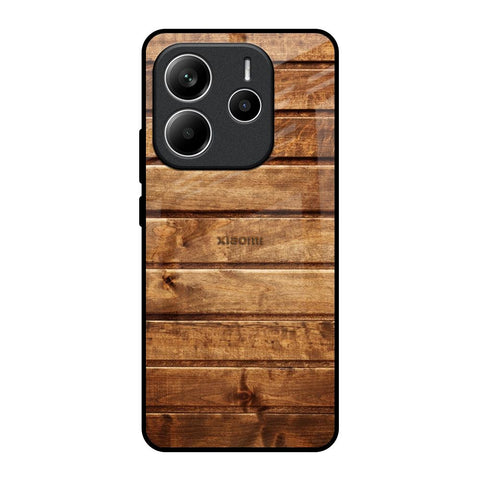 Wooden Planks Redmi Note 14 5G Glass Back Cover Online