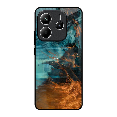 Golden Splash Redmi Note 14 5G Glass Back Cover Online