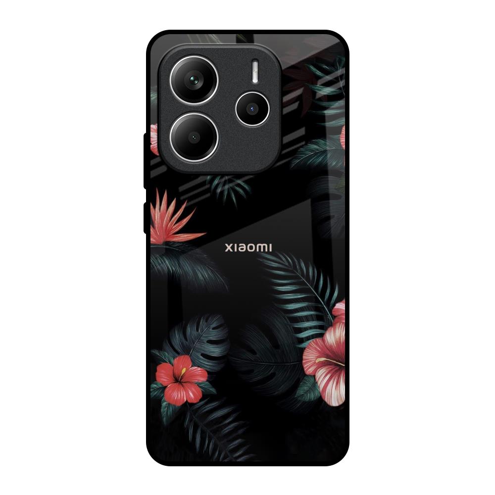 Tropical Art Flower Redmi Note 14 5G Glass Back Cover Online
