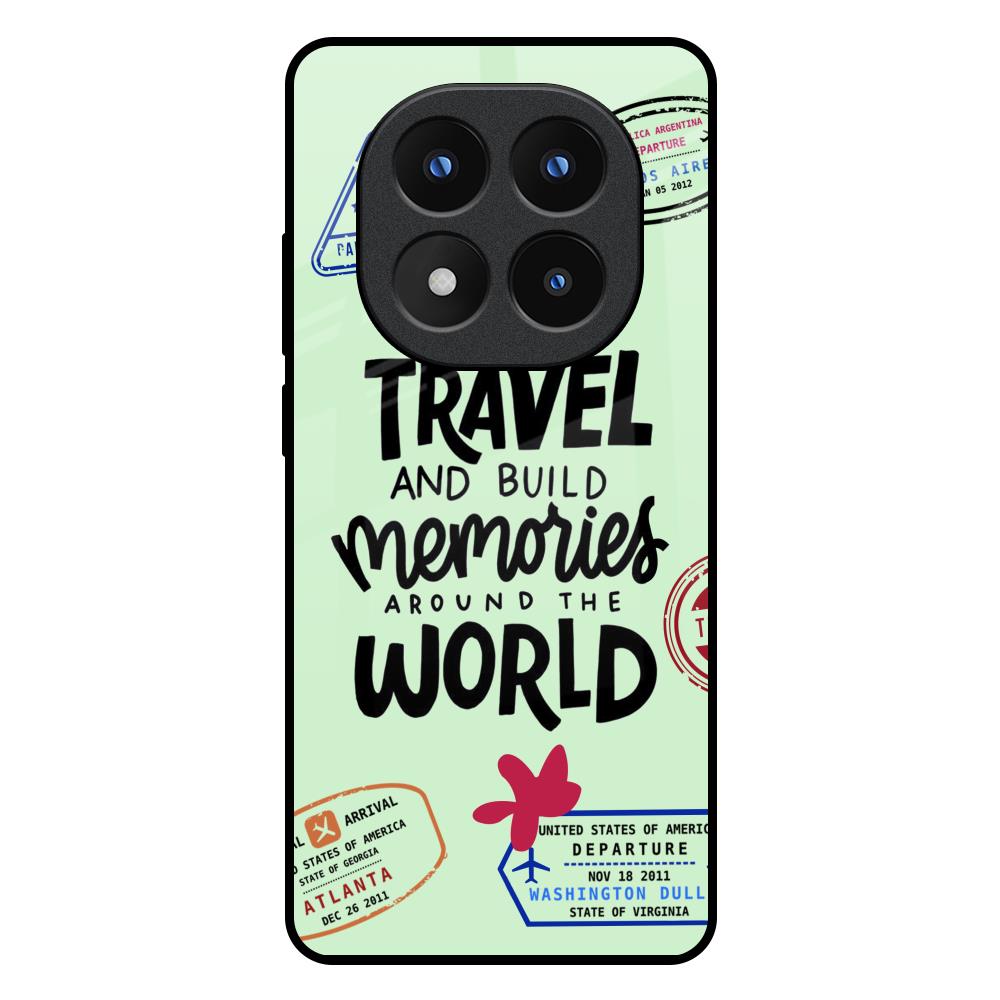Travel Stamps Redmi Note 14 Pro Plus 5G Glass Back Cover Online
