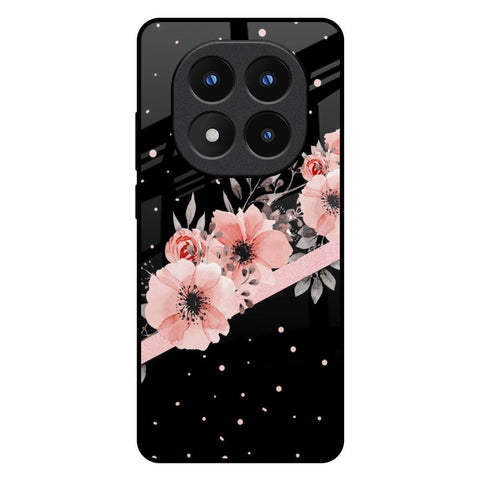 Floral Black Band Redmi Note 14 Pro Plus 5G Glass Back Cover Online