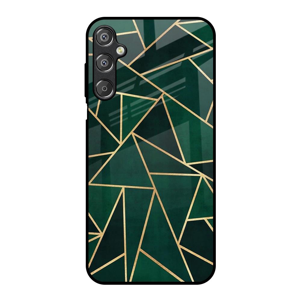 Abstract Green Samsung Galaxy M15 5G Glass Back Cover Online