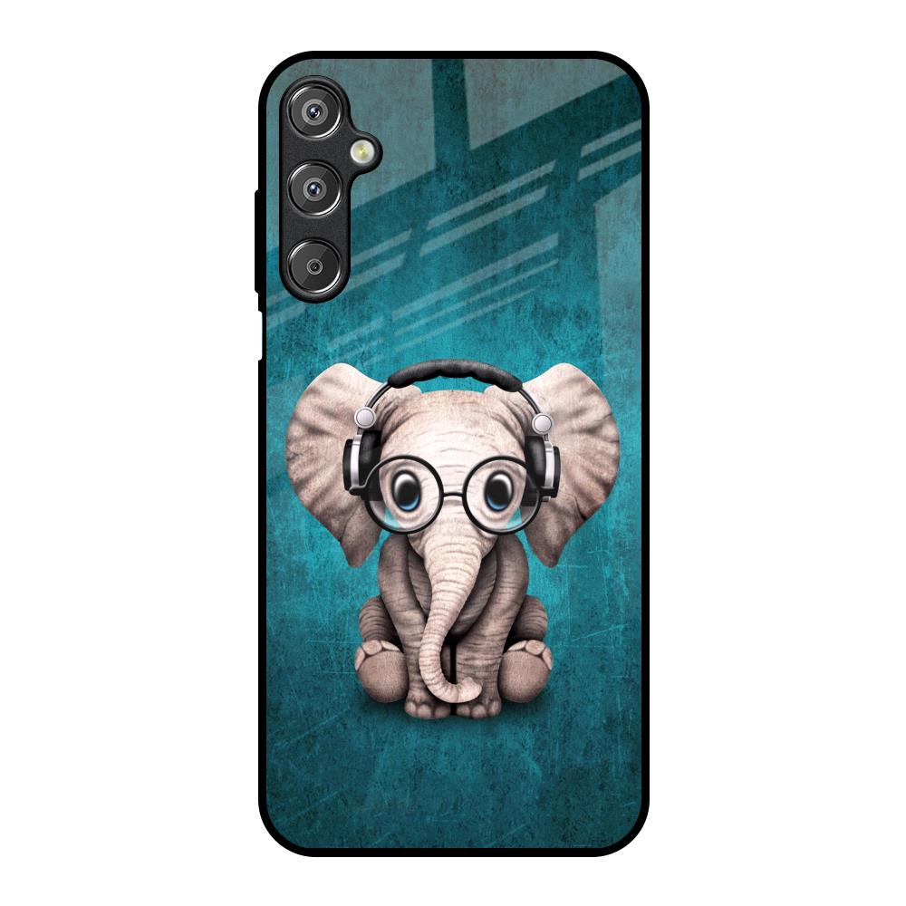 Adorable Baby Elephant Samsung Galaxy M15 5G Glass Back Cover Online