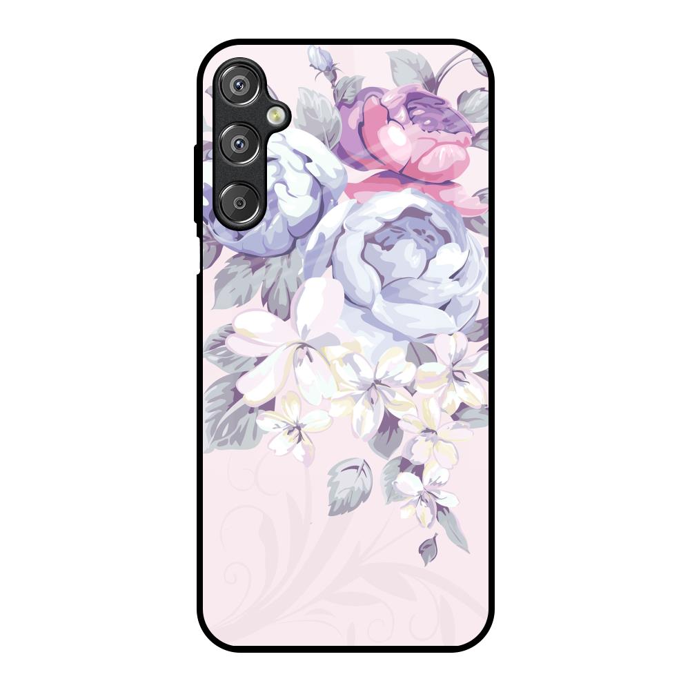 Elegant Floral Samsung Galaxy M15 5G Glass Back Cover Online