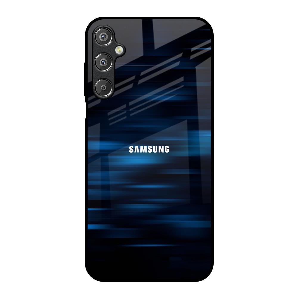 Blue Rough Abstract Samsung Galaxy M15 5G Glass Back Cover Online