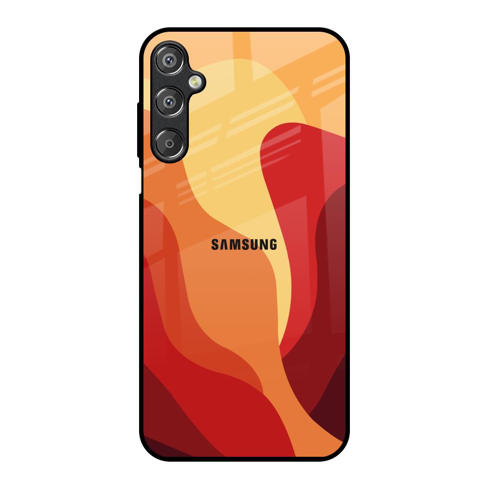 Magma Color Pattern Samsung Galaxy M15 5G Glass Back Cover Online